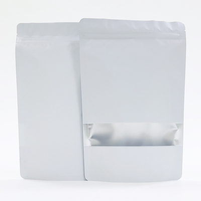Recyclable Black Stand Up Pouch With Window Bag Coffee Seed Self Sealing Candy Zip Lock Seal Packing Stand Up Bag