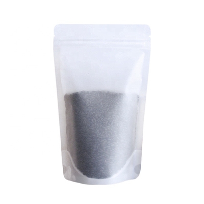 Barrier Frosted Clear Plastic Stand Up Pouch Customization Zipper Resealable Food Packaging Bag